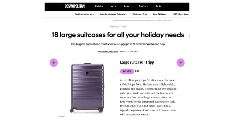Large Suitcases For All Your Holiday Needs - Cosmopolitan